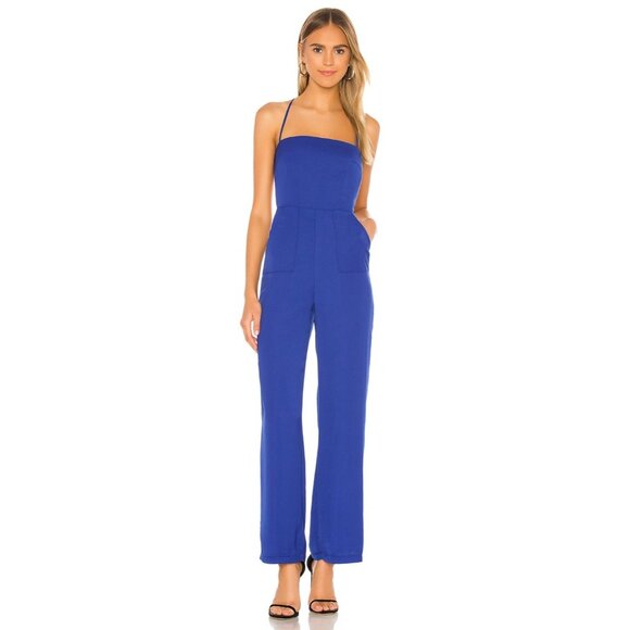 Superdown Irene Open Back Jumpsuit in Cobalt - Picture 2 of 6